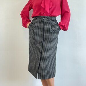 Vintage MARELLA Checkered Pencil Skirt - Size S